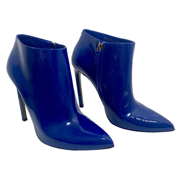 Gucci Electric Blue Patent Booties - Picture 1 of 11